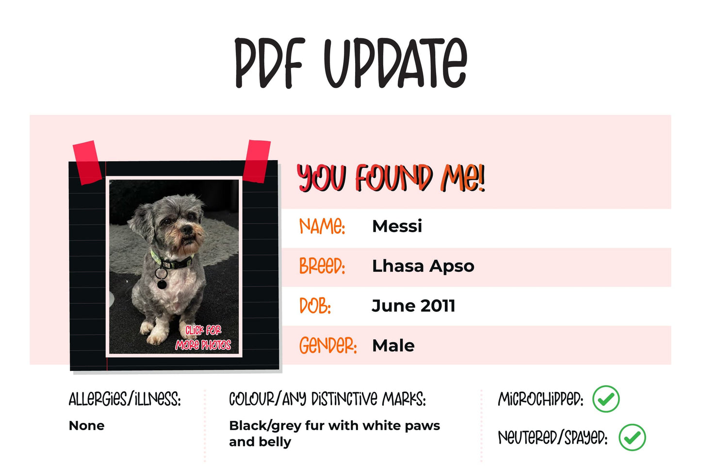 A Pawsitive ID • PDF Update