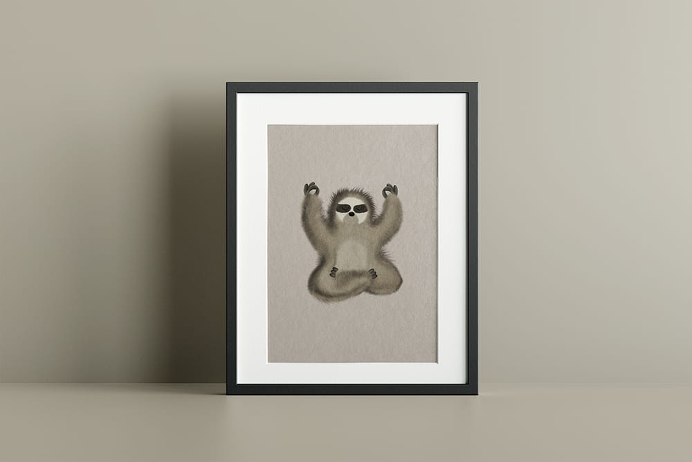 Eat. Sleep. Sloth. Repeat. • Print – Messi Pups