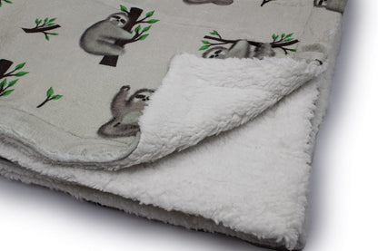 Eat. Sleep. Sloth. Repeat. • Sherpa Blanket